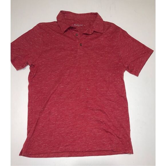 Hawker Rye Polo Shirt Mens Medium Red Heather Short‎ Sleeve Casual A24 - Picture 1 of 5